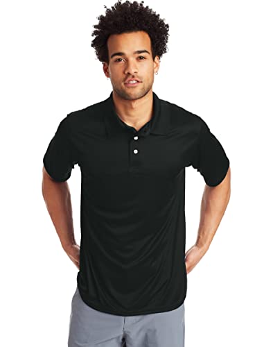 Hanes Sport Men's Polo Shirt, Men's Cool DRI Moisture-Wicking Performance Polo Shirt, Jersey Knit Pe